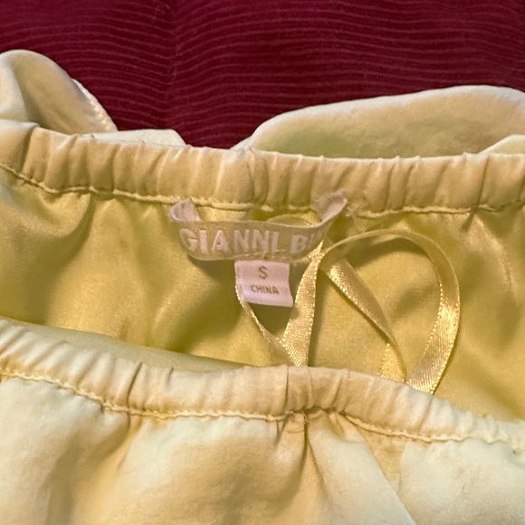 Yellow Ruffle strapless Dress - Picture 3 of 3